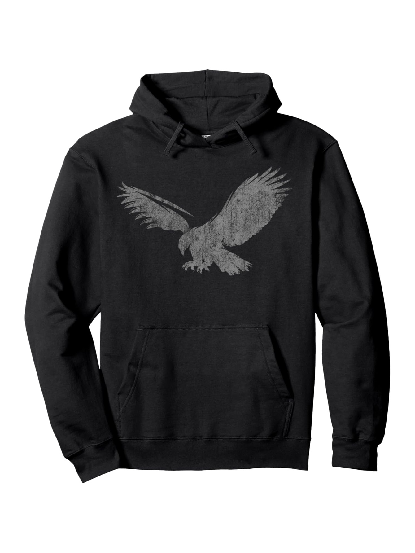 Tailorly Men's Printed Hoodie - Majestic Wings With Outstretched Feathers Soaring Through Nighttime Forest Owl