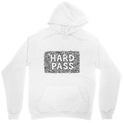 Tailorly Women's Printed Hoodie - Hard Pass Black And White Abstract Patterned Box Design Hoodie