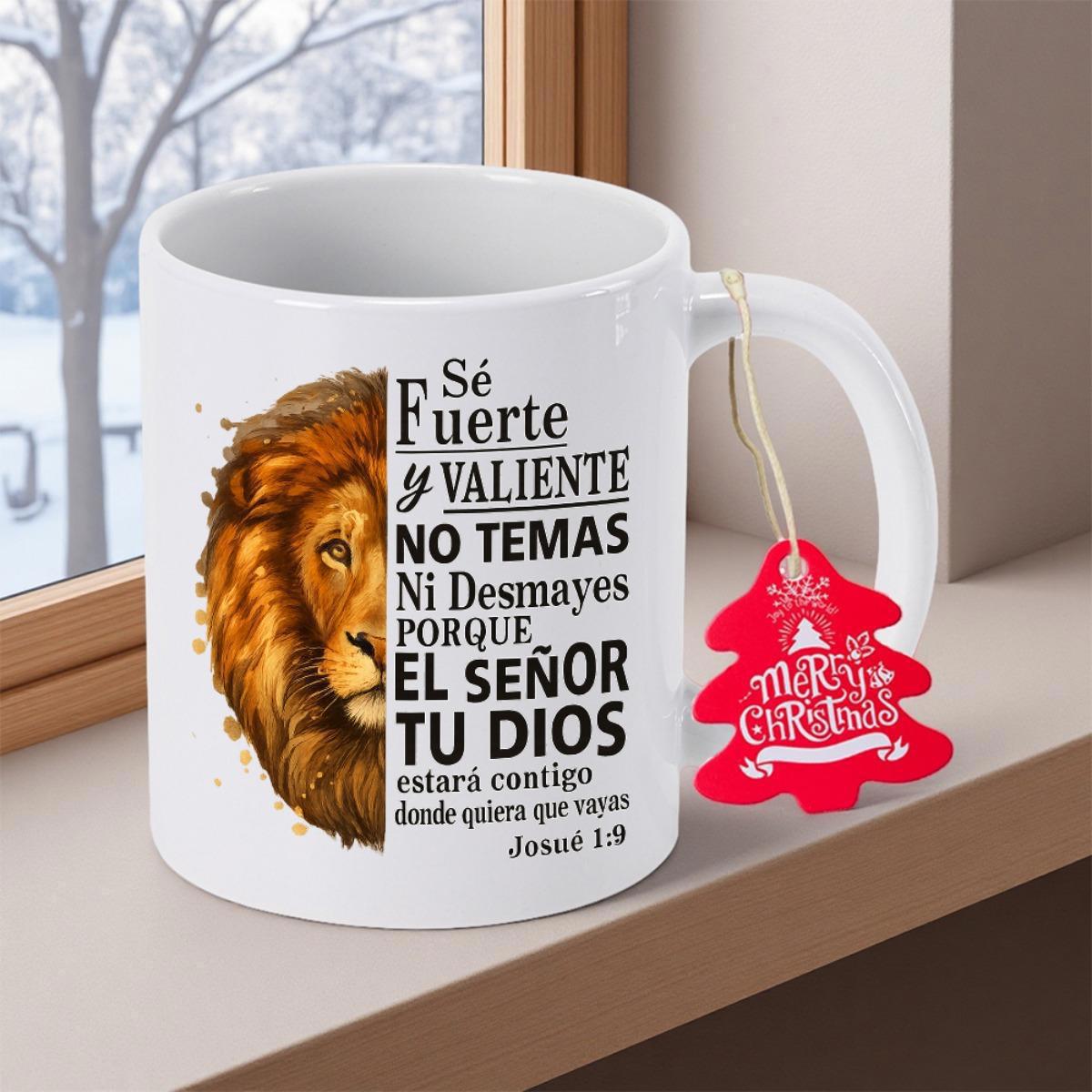 Tailorly White Ceramic 11 oz Mug - Majestic Realistic Half Face Of A Powerful King Lion