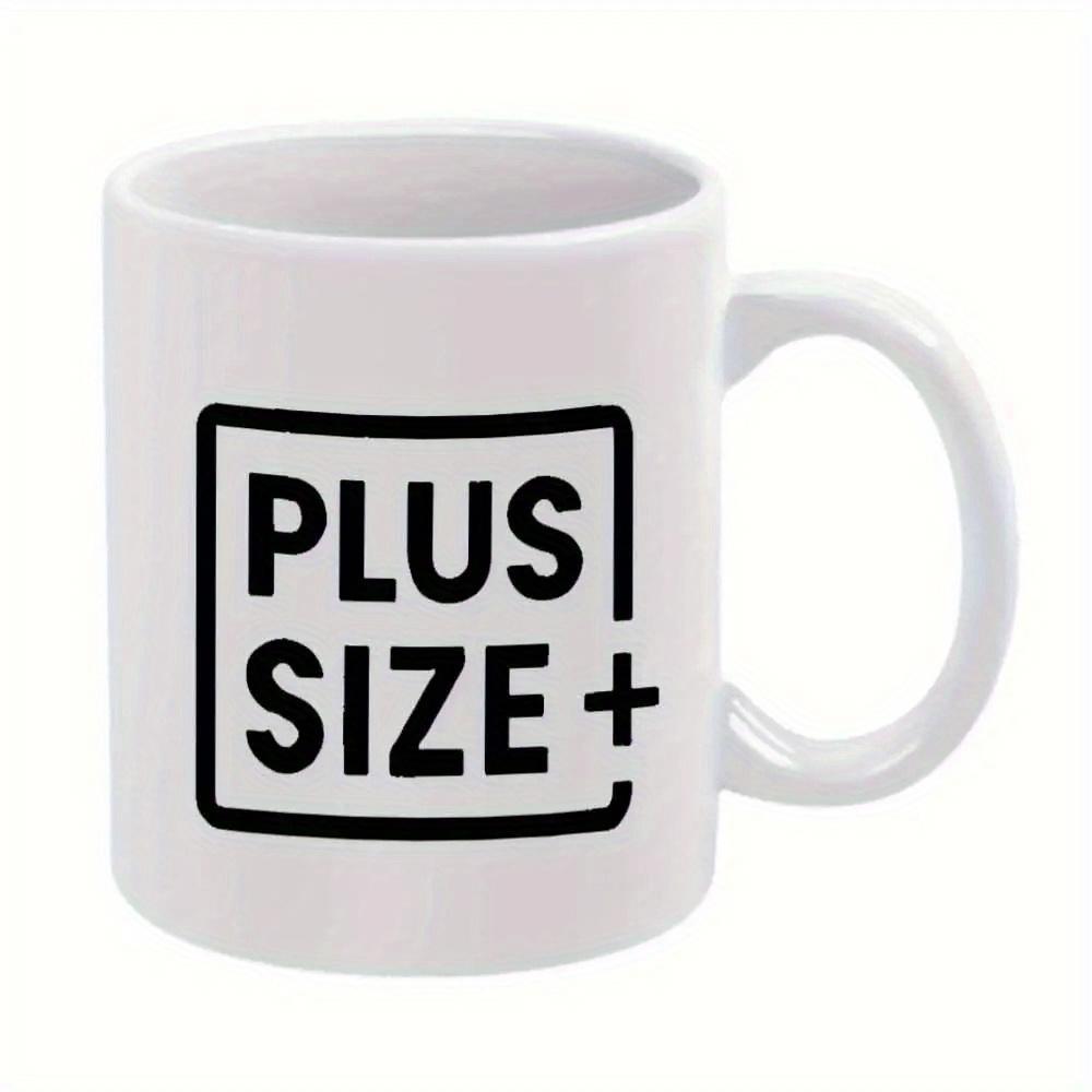 Tailorly White Ceramic 11 oz Mug - Plus Size Featuring Minimalist Black Line Frame On A Smooth White Surface Mug