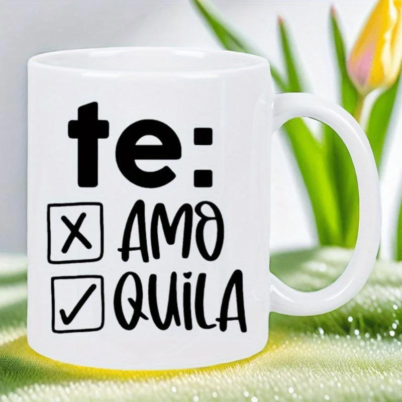 Tailorly White Ceramic 11 oz Mug - Minimalist Checkboxes With Playful Bold Artistic Script Lettering Design Mug