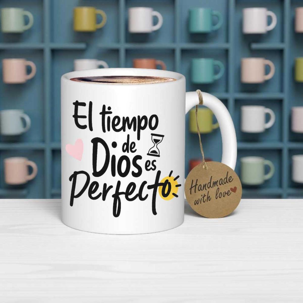 Tailorly White Ceramic 11 oz Mug - Artistic Hand Drawn Illustrations Featuring Heart Hourglass And Radiant Morning Sun Mug