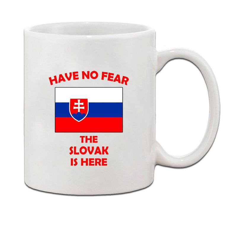 Tailorly White Ceramic 11 oz Mug - Have No Fear The Slovak Is Here Vibrant National Flag Of Slovakia Representing Heritage Pride And Culture Mug