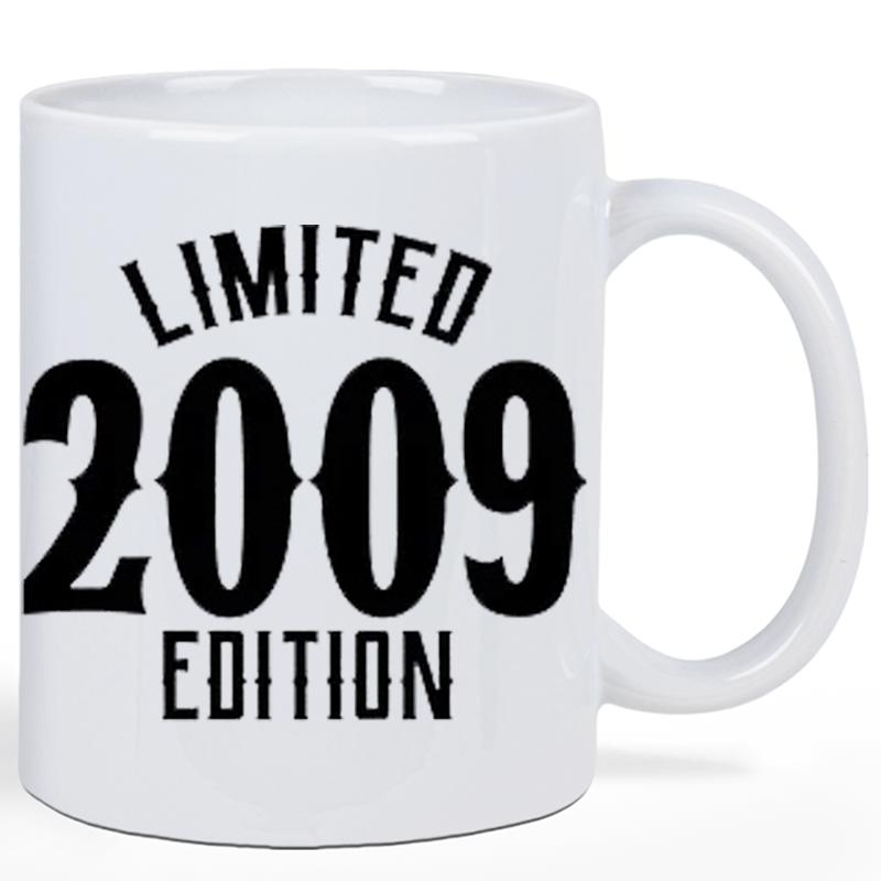Tailorly White Ceramic 11 oz Mug - Limited 2009 Edition Clean Featuring Bold Vintage Black Decorative Typography Mug