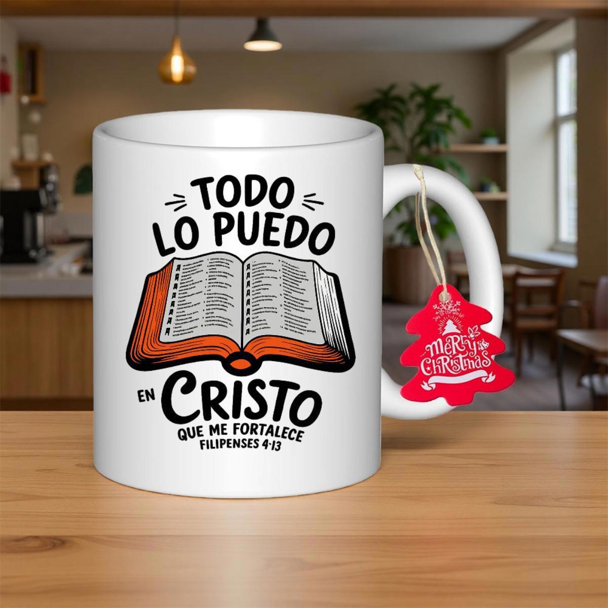 Tailorly White Ceramic 11 oz Mug - Detailed Illustration Of Open Holy Scripture With Radiant Spiritual Grace Bible