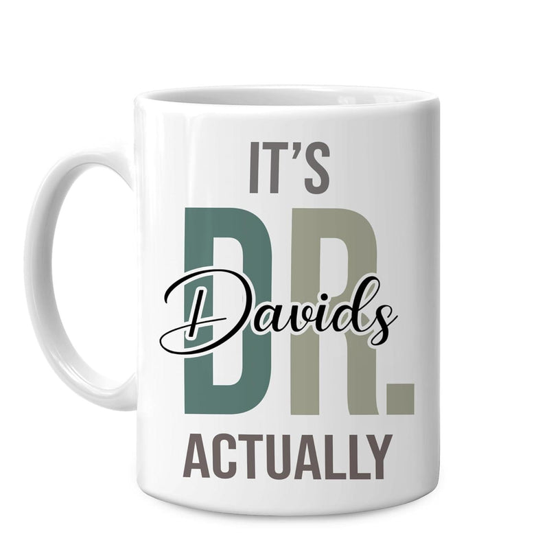 Tailorly White Ceramic 11 oz Mug - Its Davids Actually Sleek White Surface Featuring Bold Block Letters And Elegant Cursive Script Mug