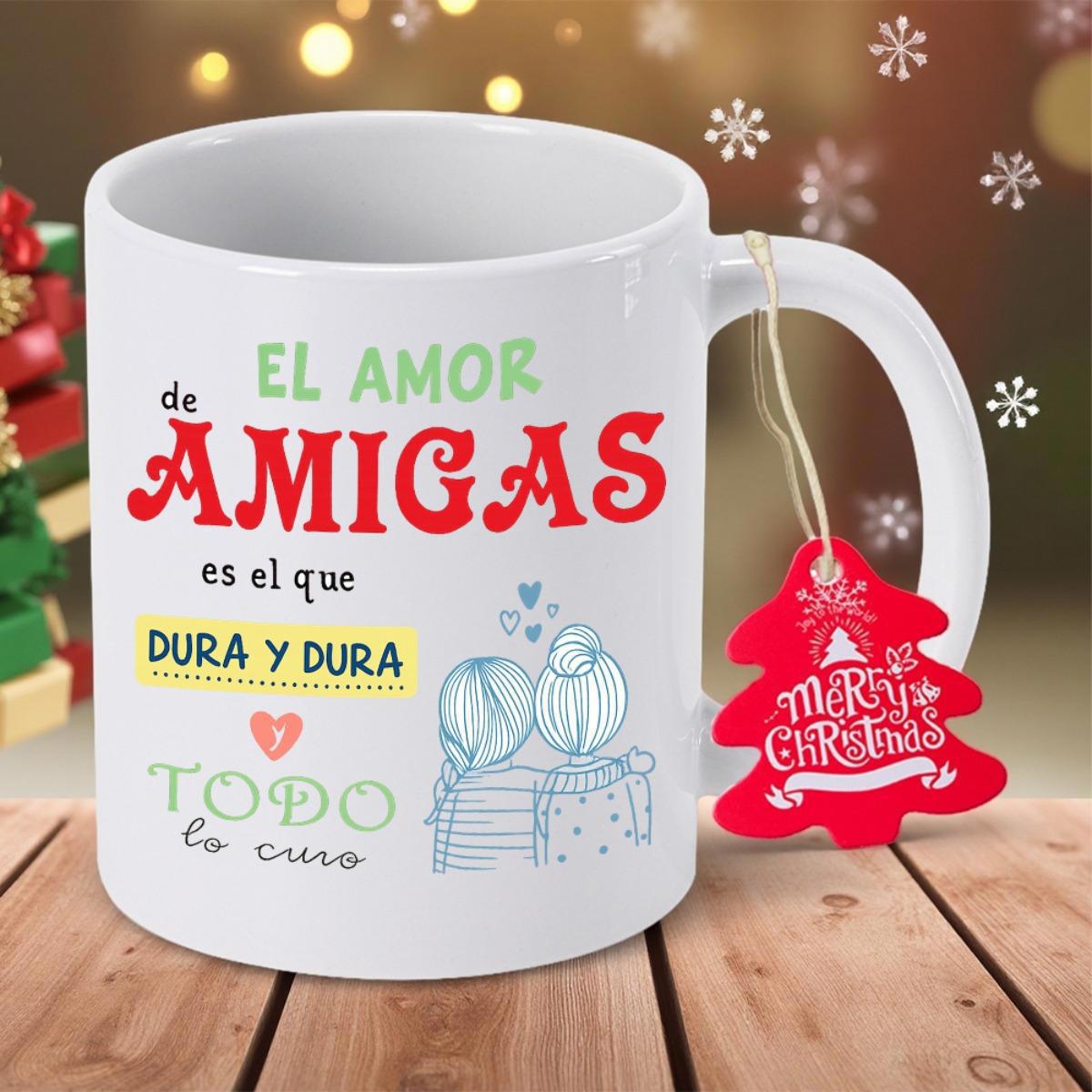 Tailorly White Ceramic 11 oz Mug - Merry Christmas Clean White Ceramic Body Featuring Sentimental Hand Drawn Figures And Hearts Mug
