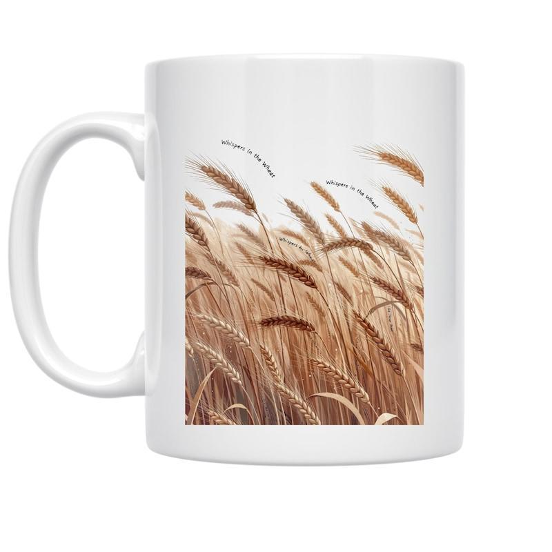 Tailorly White Ceramic 11 oz Mug - Golden Sunlit Ears Of Wheat Swaying In A Gentle Summer Breeze Wheat