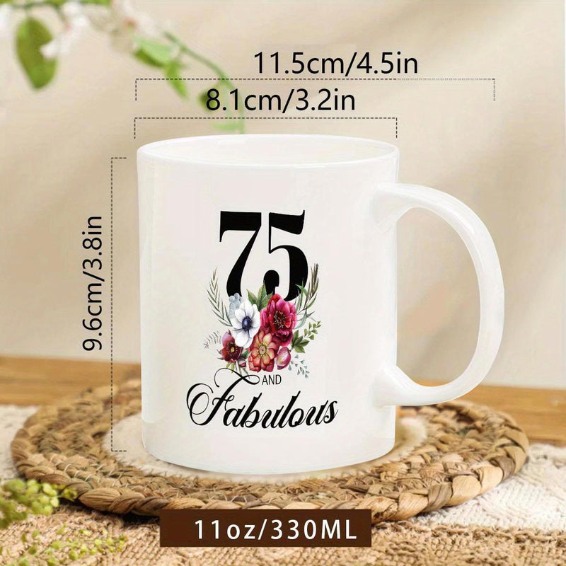 Tailorly White Ceramic 11 oz Mug - 75 Fabulous Elegant Red Roses And White Anemone Blossoms With Lush Green Leaves Flower
