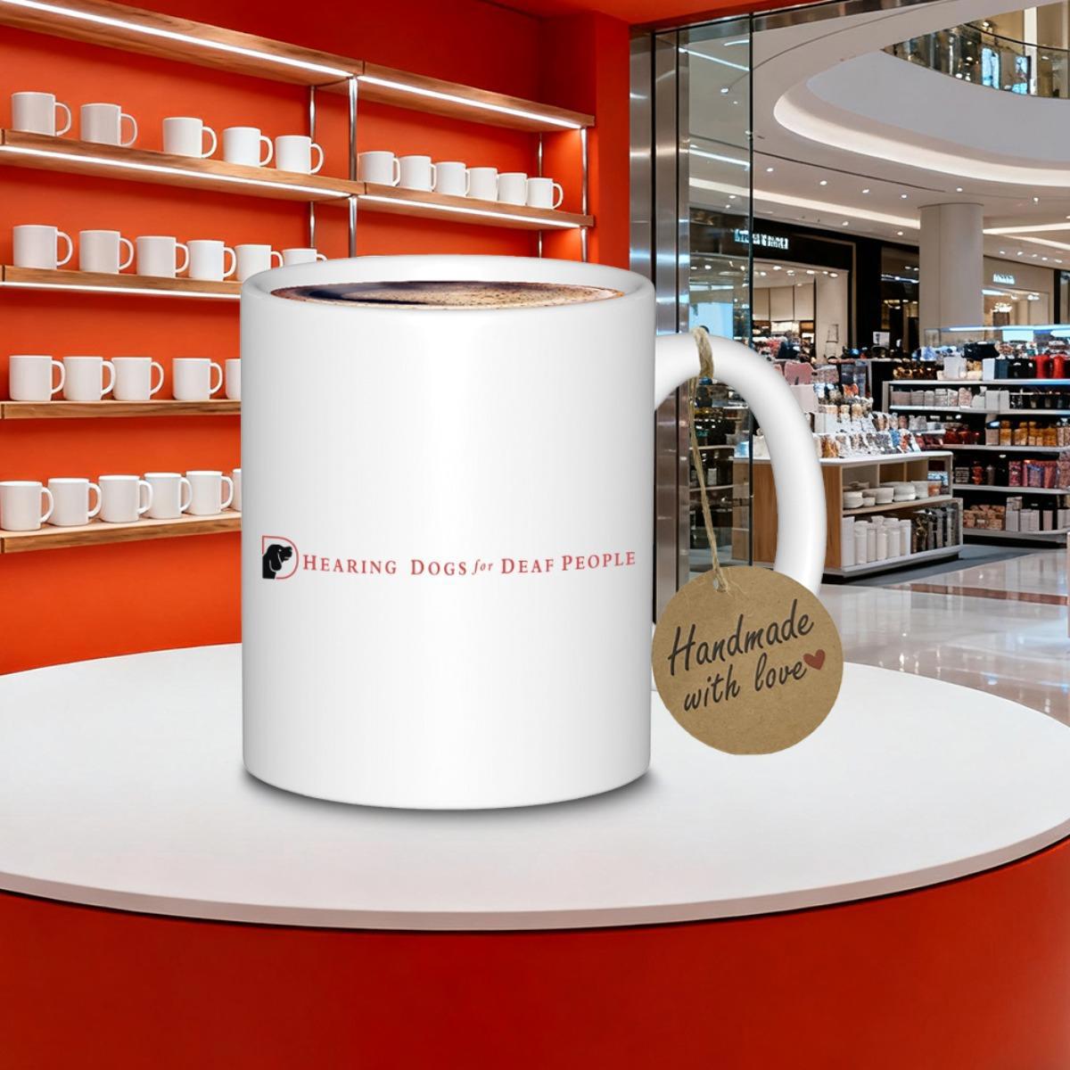 Tailorly White Ceramic 11 oz Mug - Bearded Dads Best People Minimalist Black Silhouette Icon On A Smooth Surface