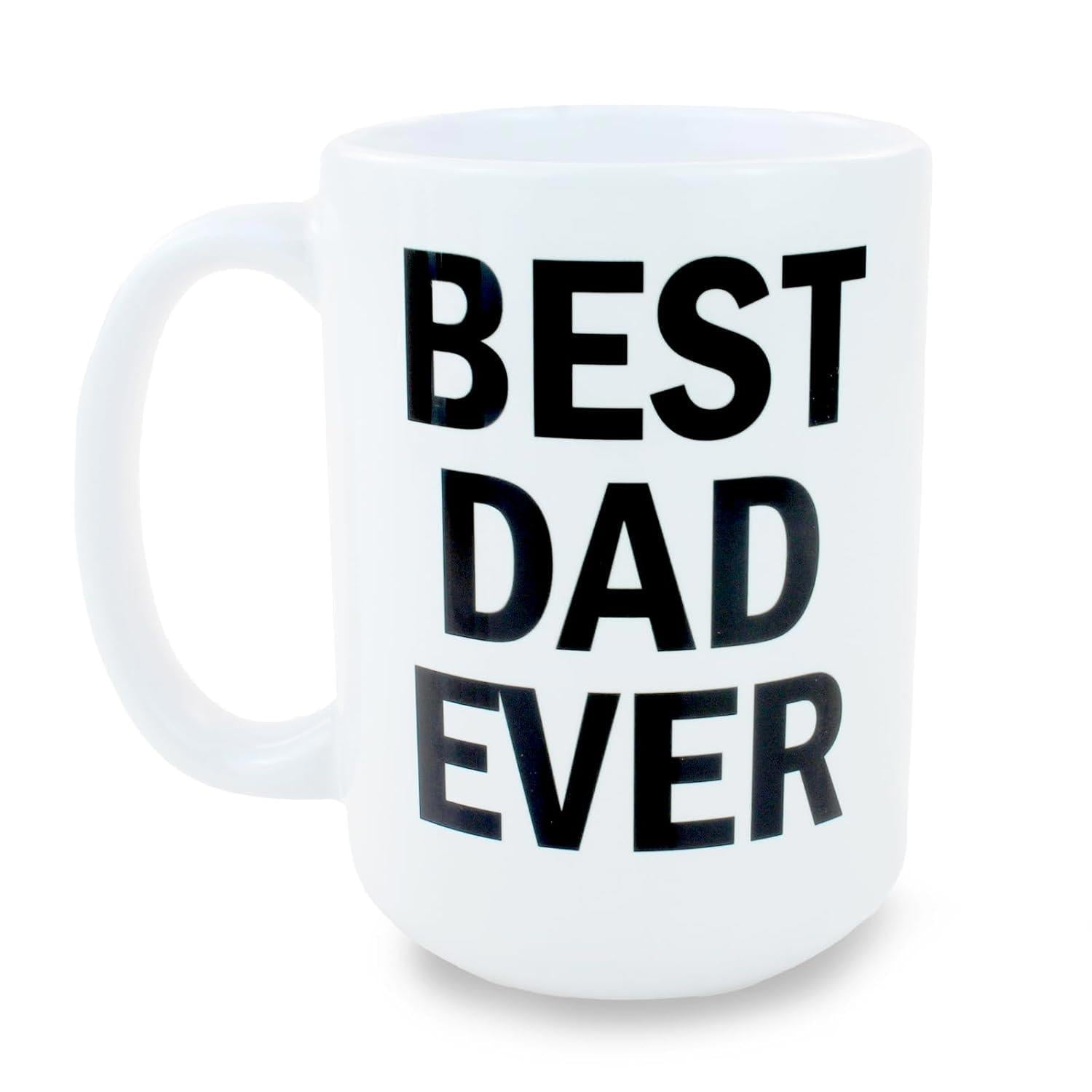 Tailorly White Ceramic 11 oz Mug - Best Dad Ever Minimalist Bold Typography On A Clean Smooth Ceramic Surface Mug