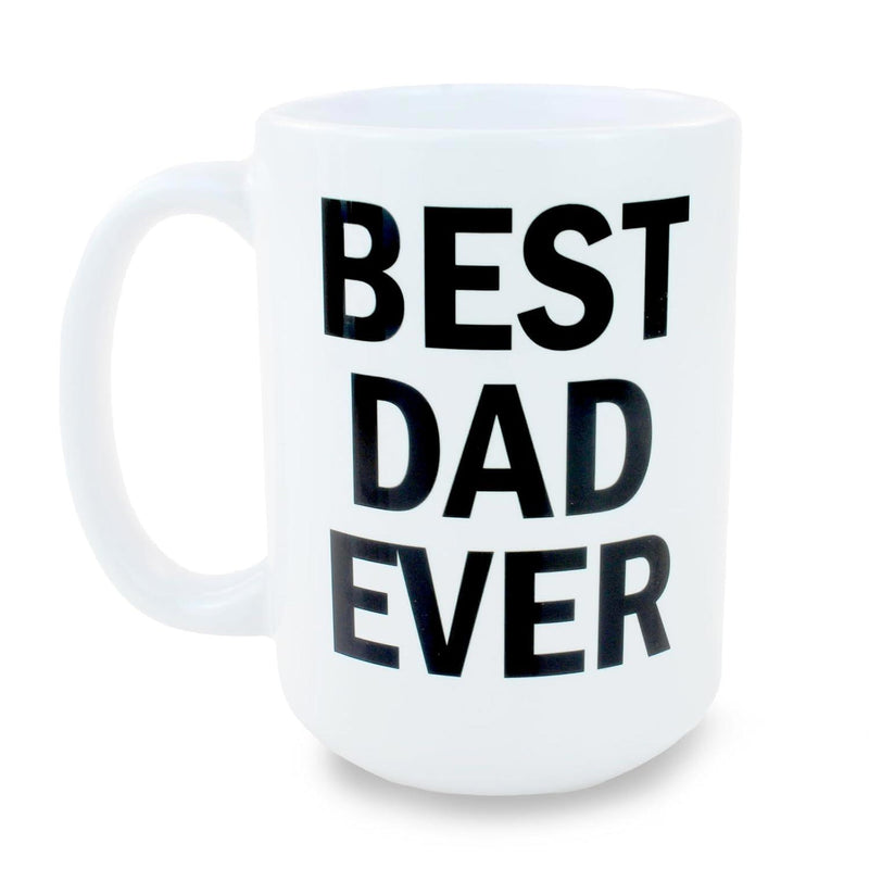 Tailorly White Ceramic 11 oz Mug - Best Dad Ever Minimalist Bold Typography On A Clean Smooth Ceramic Surface Mug