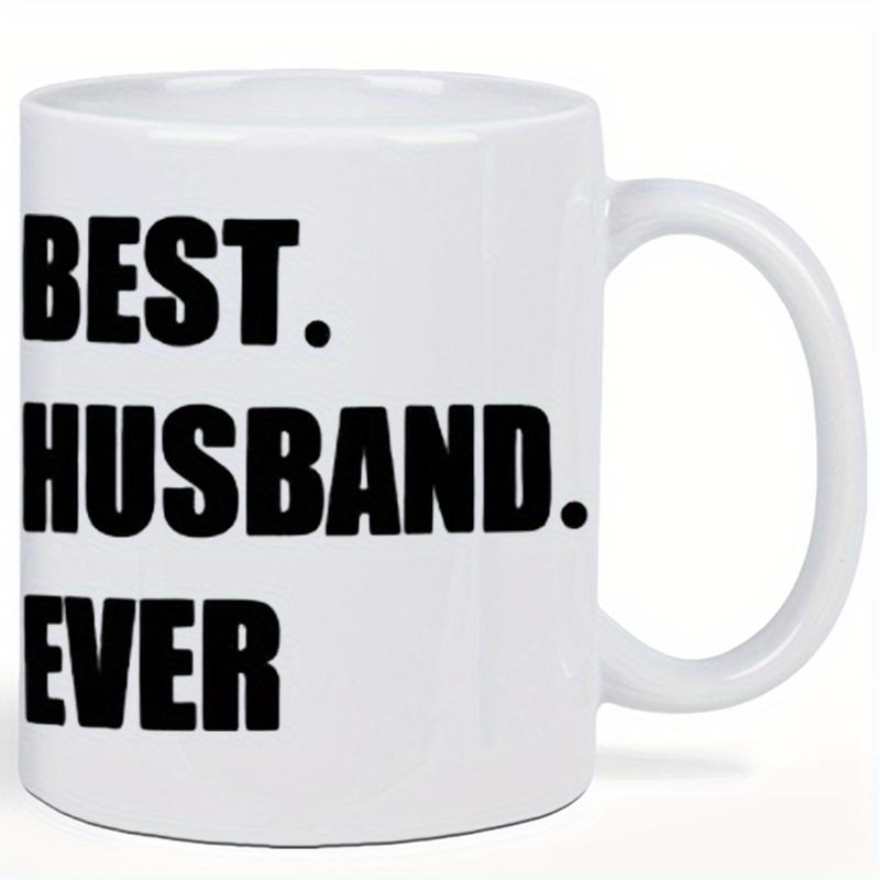 Tailorly White Ceramic 11 oz Mug - Best Husband Ever Minimalist White Ceramic Design With Bold Black Block Typography Mug