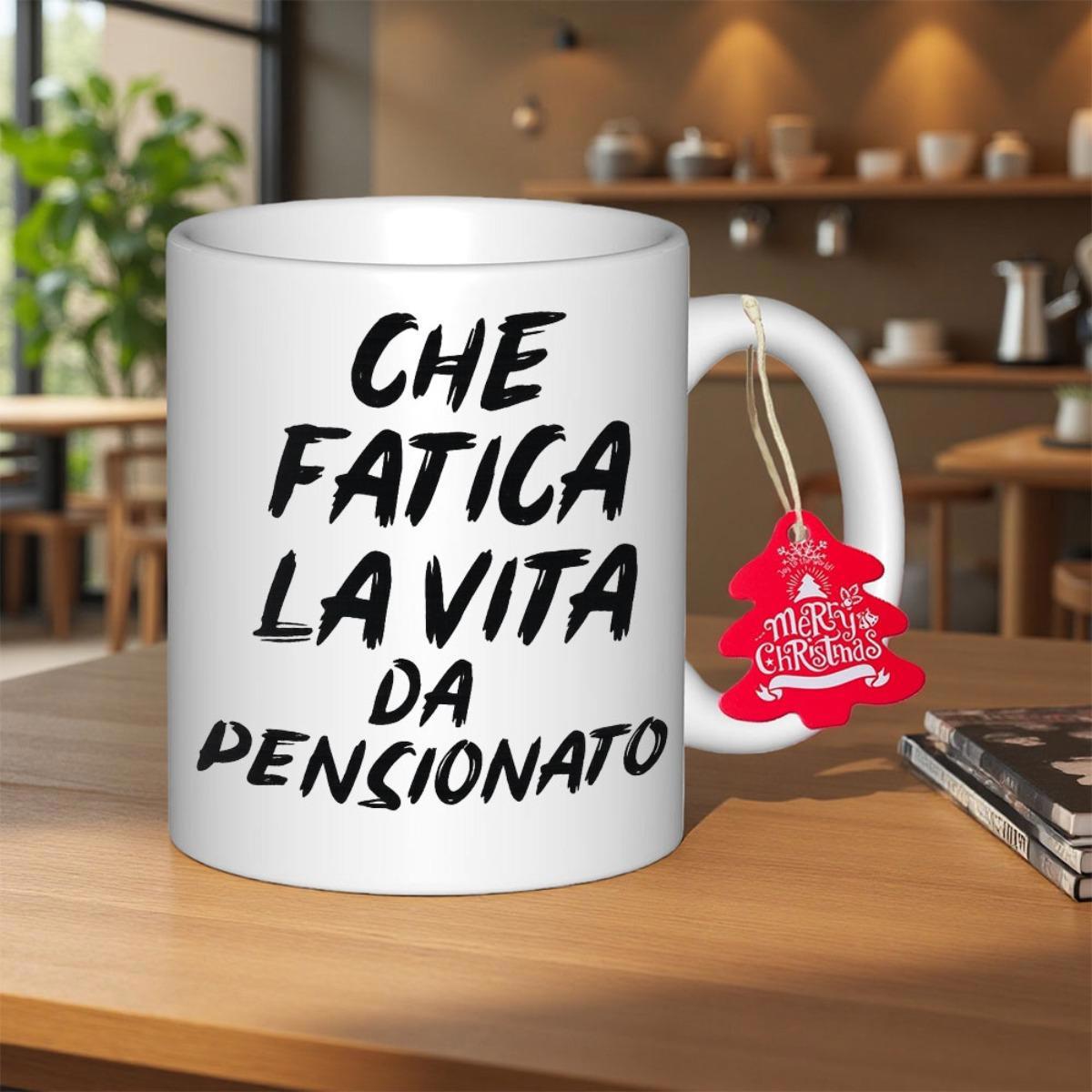 Tailorly White Ceramic 11 oz Mug - White Ceramic Coffee Cup With Black Bold Hand Drawn Lettering Mug