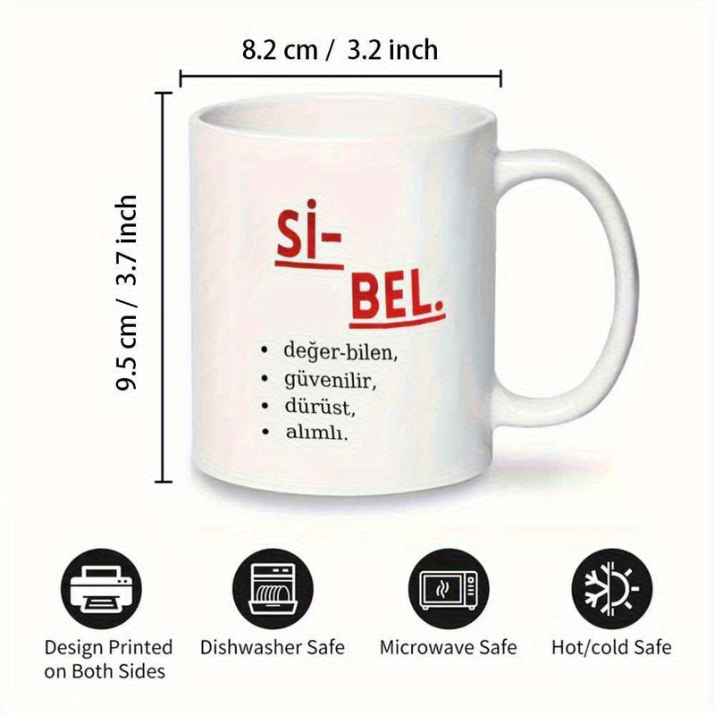 Tailorly White Ceramic 11 oz Mug - Minimalist White Ceramic Vessel With Sleek Handle And Smooth Finish Mug