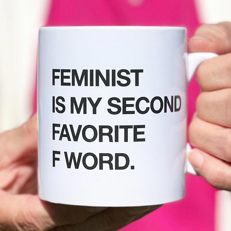 Tailorly White Ceramic 11 oz Mug - Feminist Is My Second Favorite F Word Classic Minimalist Ceramic Vessel With Bold Typography And Clean Surface Mug