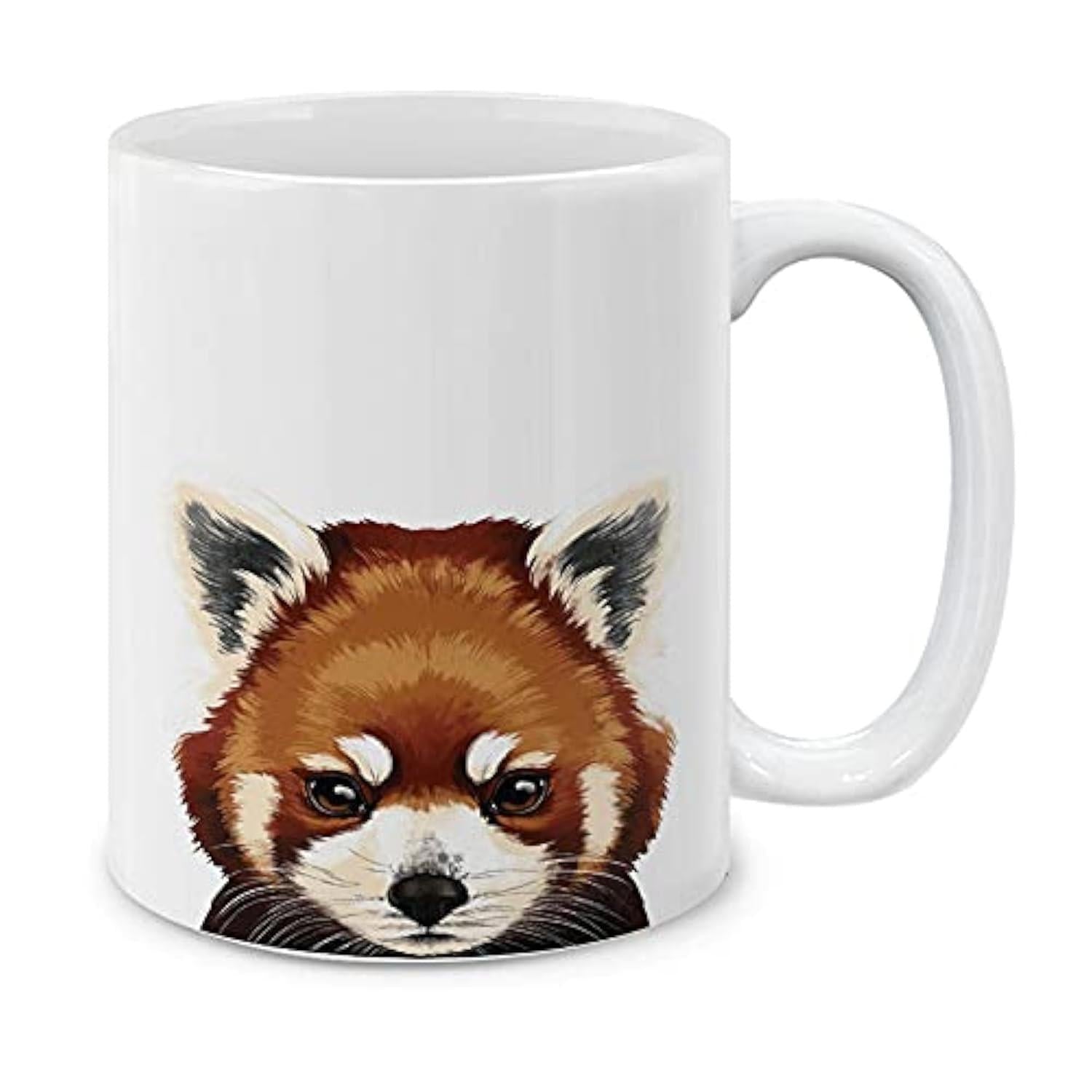 Tailorly White Ceramic 11 oz Mug - Adorable Wildlife Portrait Of A Small Fluffy Forest Red Panda