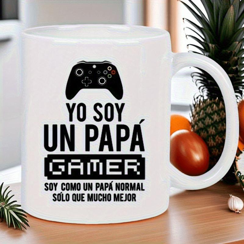 Tailorly White Ceramic 11 oz Mug - Modern Sleek Black Wireless Gamepad With Multiple Action Control Buttons Controller