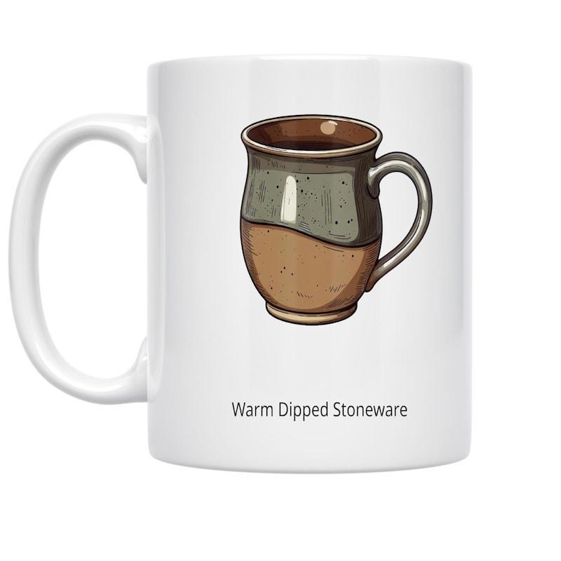 Tailorly White Ceramic 11 oz Mug - Warm Dipped Stoneware Rustic Earthenware Cup With Hand Dipped Glaze And Elegant Curved Handle Mug
