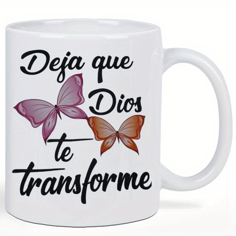 Tailorly White Ceramic 11 oz Mug - Graceful Winged Insects Hovering Among A Bright And Serene Nature Scene Butterfly