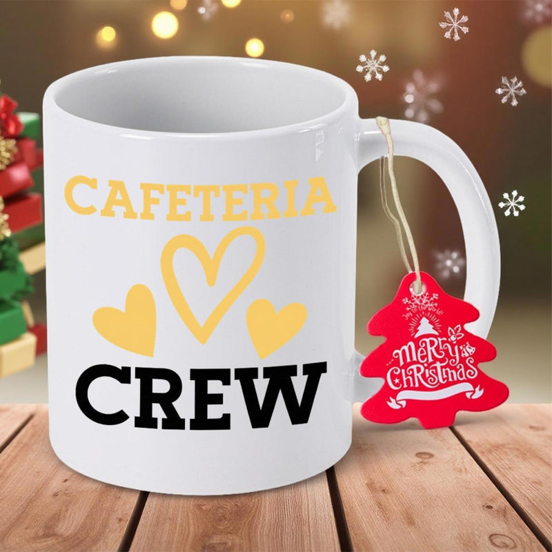 Tailorly White Ceramic 11 oz Mug - Cafeteria Crew Vibrant Yellow Hearts Arranged Neatly On A Polished Ceramic Surface Heart