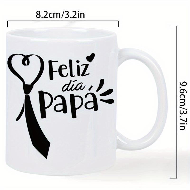 Tailorly White Ceramic 11 oz Mug - Elegant Minimalist Heart Shape Formed By Classic Black Silhouette Gift Necktie