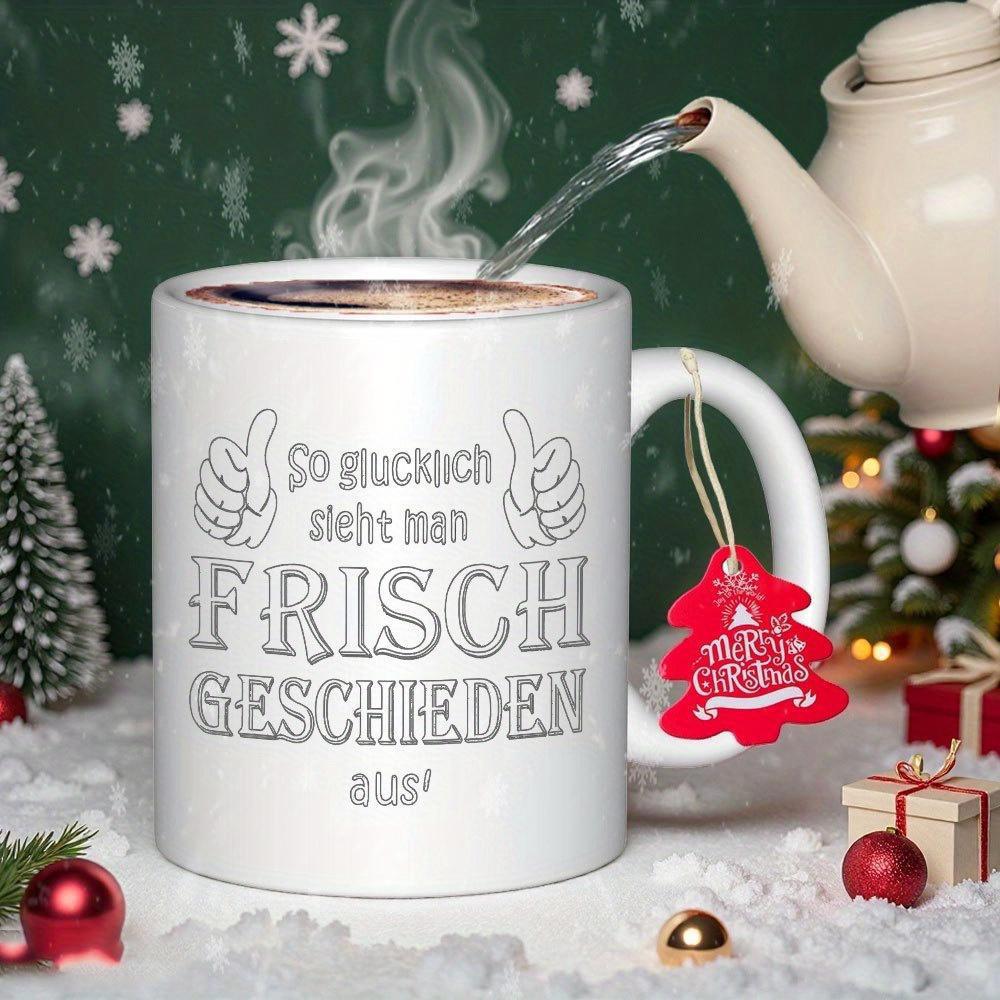 Tailorly White Ceramic 11 oz Mug - Minimalist Line Art Thumbs Up Symbol With Positive Festive Vibe Mug