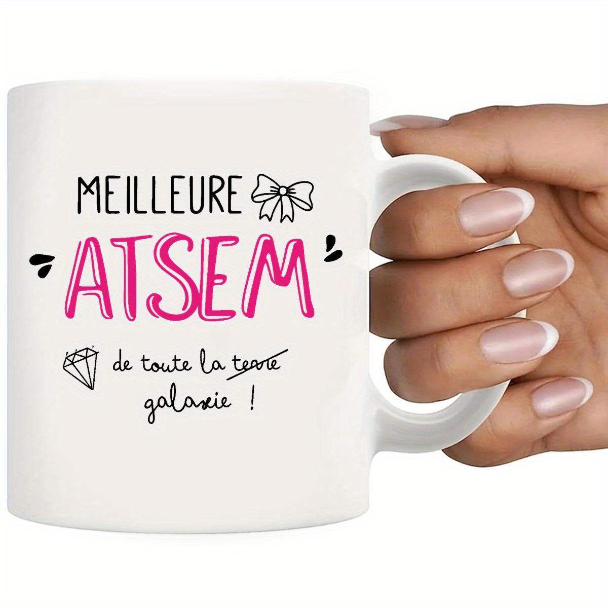 Tailorly White Ceramic 11 oz Mug - Simple Delicate Hand Drawn Ribbon Tied Into A Cute Decorative Bow