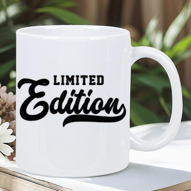 Tailorly White Ceramic 11 oz Mug - Limited Edition Classic White Ceramic Body Featuring Bold Minimalist Typographic Text Mug