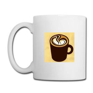 Tailorly White Ceramic 11 oz Mug - Dark Brown Steaming Cup With Creamy Latte Art Resting On Warm Background Coffee Mug