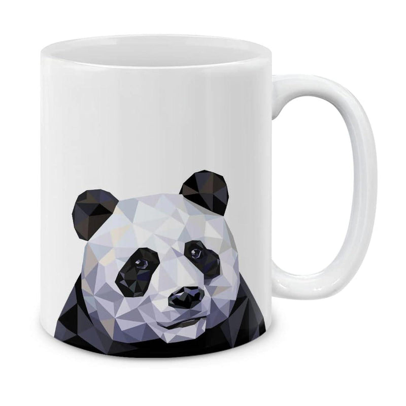Tailorly White Ceramic 11 oz Mug - Geometric Low Poly Style Animal Portrait Of A Majestic Panda