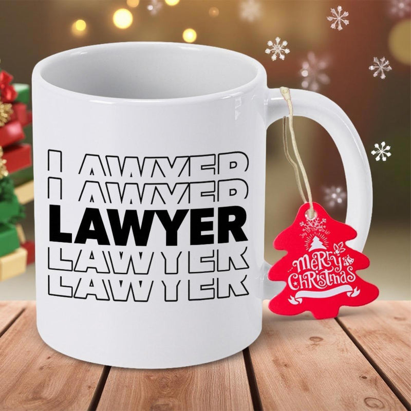 Tailorly White Ceramic 11 oz Mug - Lawyer Minimalist Bold Stacked Text On Smooth Polished Surface Mug