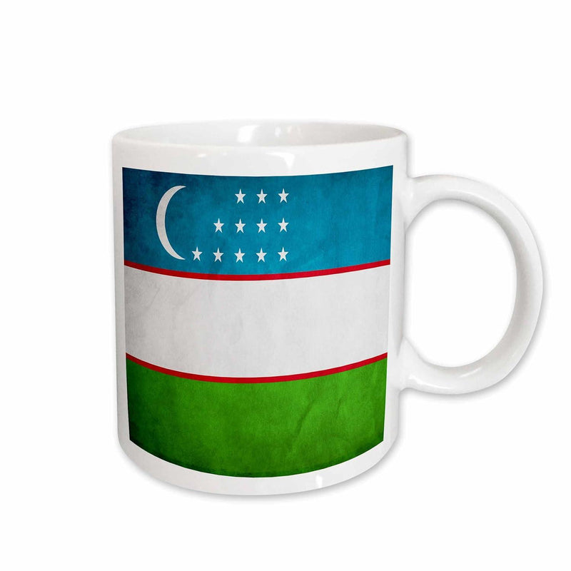 Tailorly White Ceramic 11 oz Mug - Vibrant Blue White And Green National Colors Featuring Crescent Stars Flag