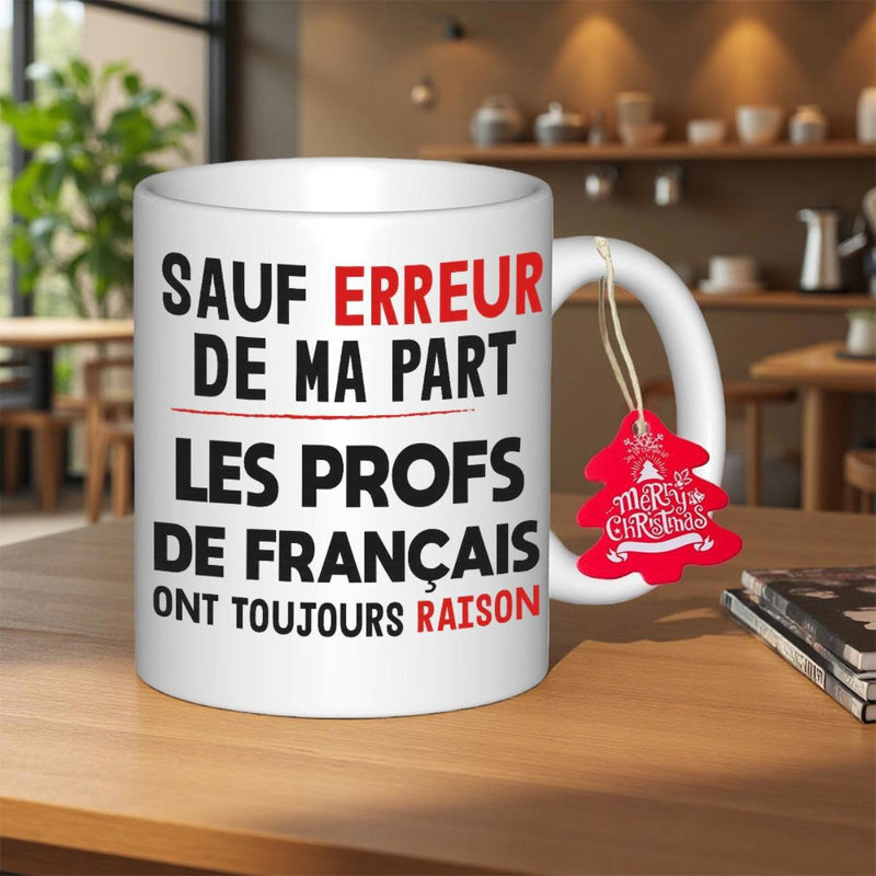 Tailorly White Ceramic 11 oz Mug - Classic White Ceramic Vessel Featuring Bold Black And Red Typography Mug