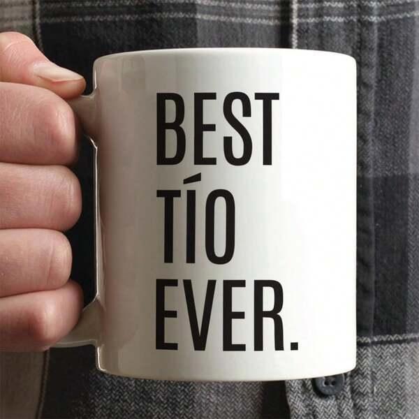 Tailorly White Ceramic 11 oz Mug - Best Ever Bold Black Lettering Printed On A Minimalist Clean White Surface Sign