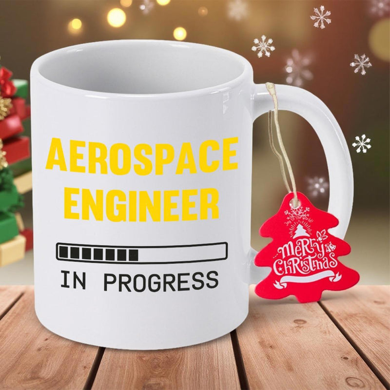 Tailorly White Ceramic 11 oz Mug - Aerospace Engineer In Progress Minimalist Digital Loading Bar Displayed On A Sleek Ceramic Surfaces Mug