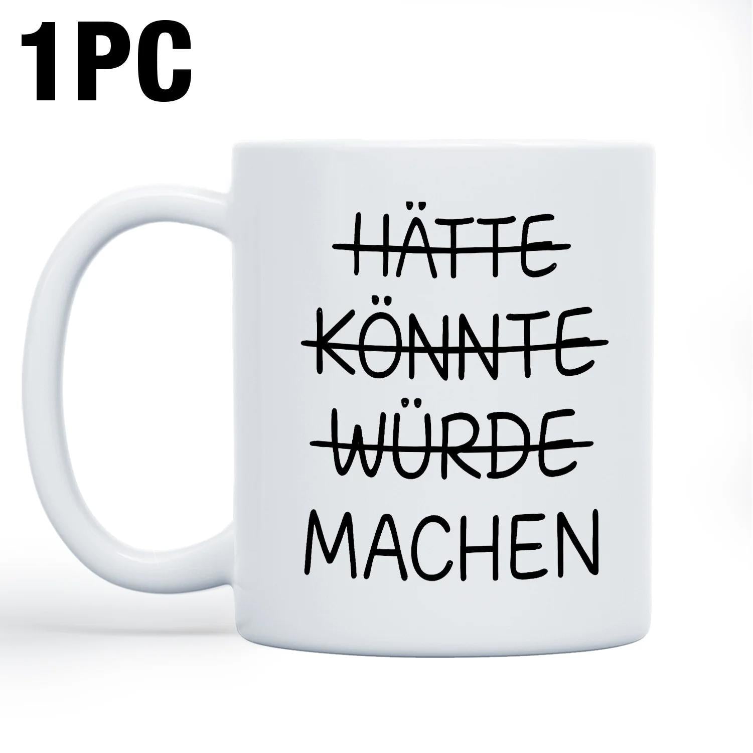 Tailorly White Ceramic 11 oz Mug - Sleek Minimalist White Ceramic Kitchenware With Motivational Typography Design Mug