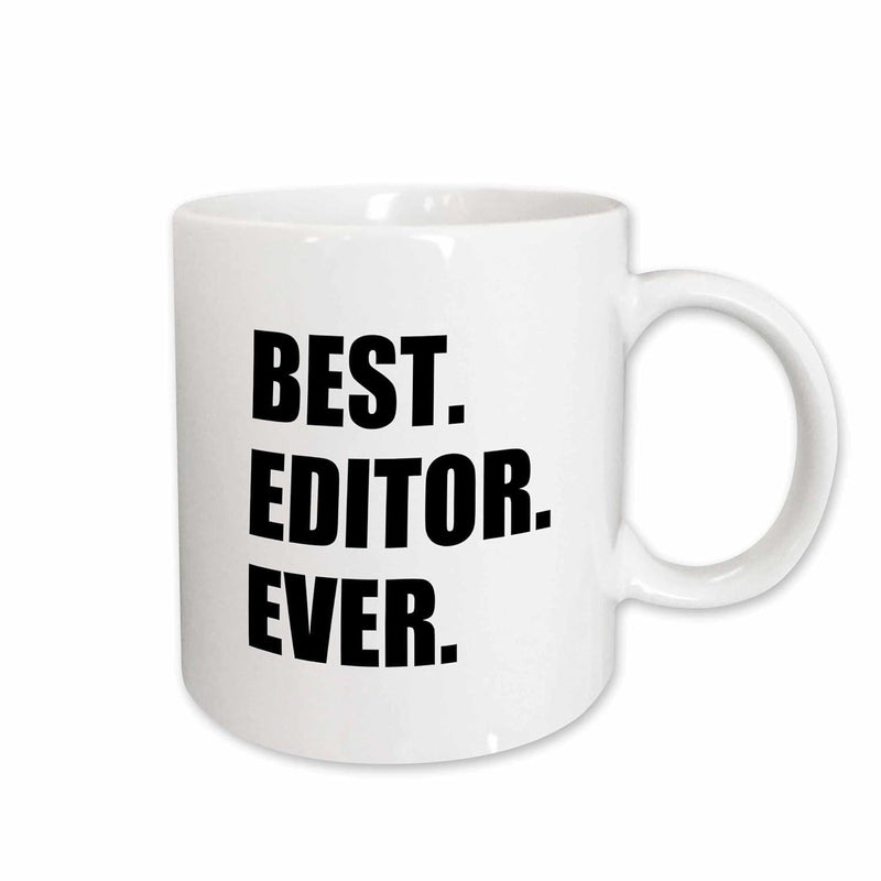 Tailorly White Ceramic 11 oz Mug - Best Editor Ever Minimalist White Ceramic Drinkware Featuring A Smooth Finish And C Shaped Handle Mug