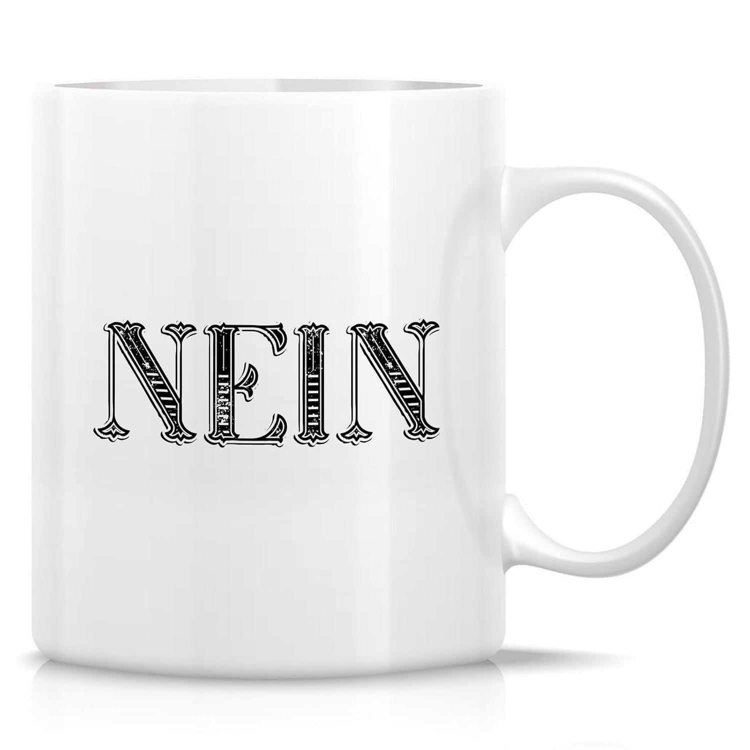 Tailorly White Ceramic 11 oz Mug - Minimalist Cylindrical Ceramic Vessel With Smooth Handle And Bold Decorative Script Mug