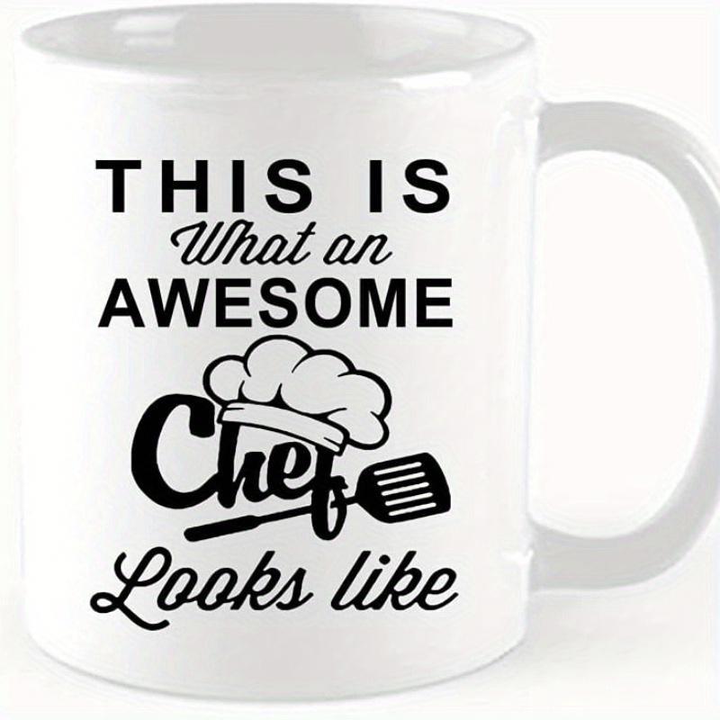 Tailorly White Ceramic 11 oz Mug - This Is What An Awesome Chef Looks Like Professional Kitchen Tools Featuring Hat And Spatula For Skilled Professional Chef