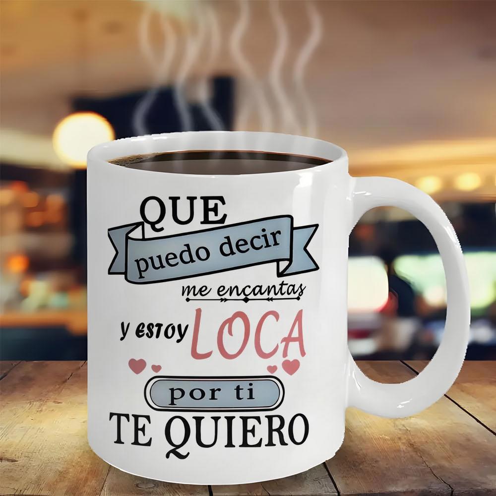 Tailorly White Ceramic 11 oz Mug - White Ceramic Cup With Heart Banner Decorations Filled With Hot Coffee Mug