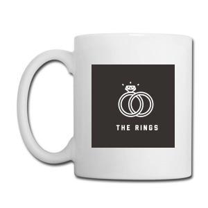 Tailorly White Ceramic 11 oz Mug - The Rings Elegant Interlocking Wedding Bands Featuring A Shining Diamond Symbolizing Love Ring