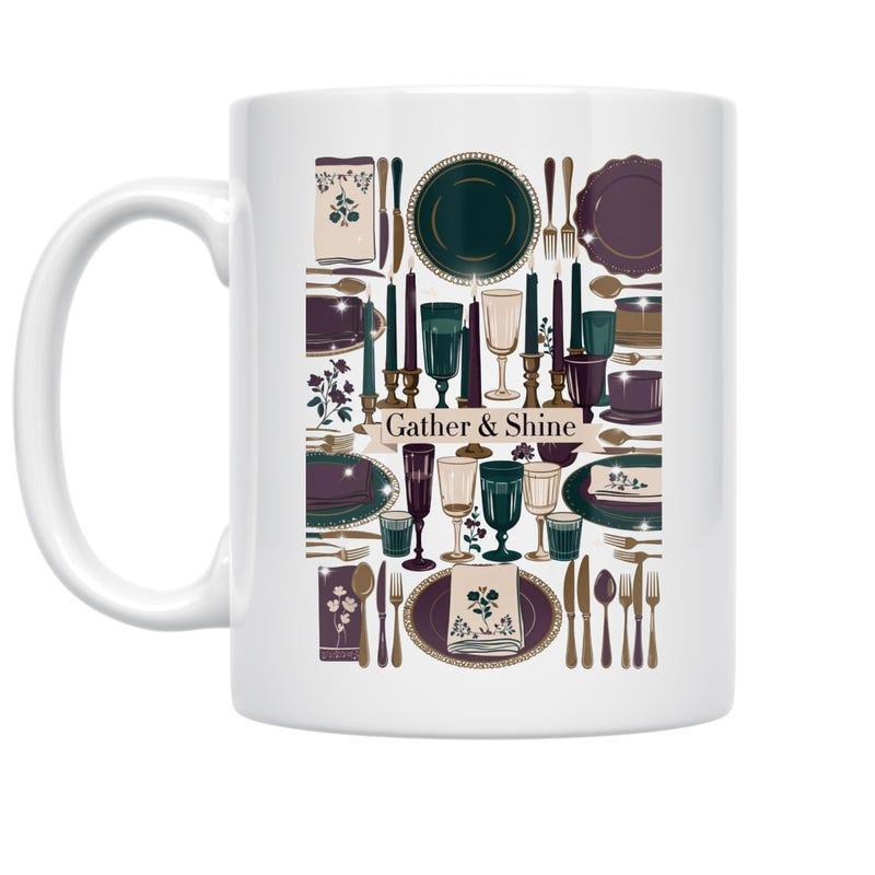 Tailorly White Ceramic 11 oz Mug - Gather Shine Vintage Dining Elements With Elegant Plates Glasses And Classic Cutlery Tableware