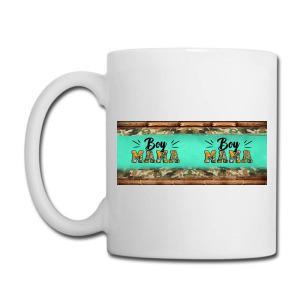Tailorly White Ceramic 11 oz Mug - Boy Mama Western Style With Turquoise Texture And Rustic Leopard Print Pattern Mug