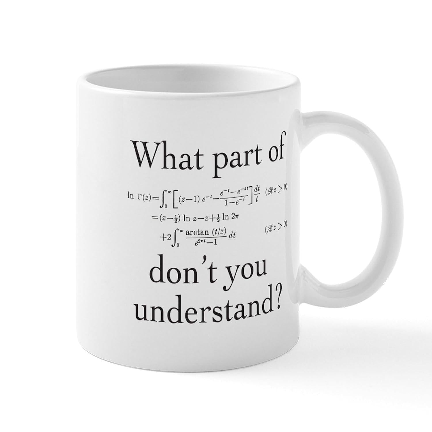 Tailorly White Ceramic 11 oz Mug - What Part Of Don't You Understand Complex Mathematical Equations Arranged Neatly On A Polished Minimalist Surface Equation