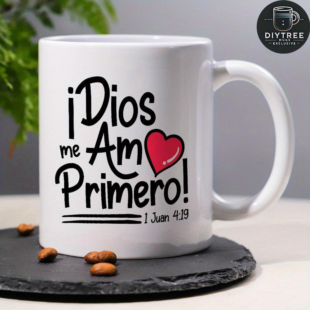 Tailorly White Ceramic 11 oz Mug - Minimalist Artistic Black Script Featuring A Small Vibrant Red Heart