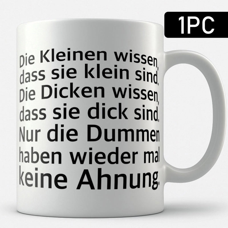 Tailorly White Ceramic 11 oz Mug - Minimalist White Ceramic Vessel With Bold Black Typography And Smooth Surface Mug