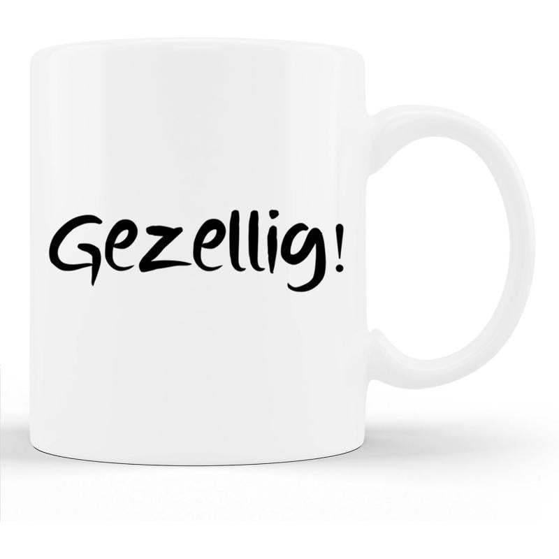Tailorly White Ceramic 11 oz Mug - Minimalist Clean With Simple Black Handwritten Mug