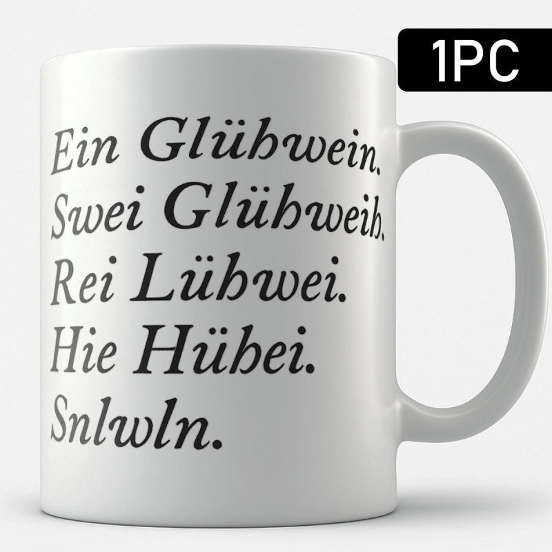 Tailorly White Ceramic 11 oz Mug - Minimalist Script Design On A Polished Classic