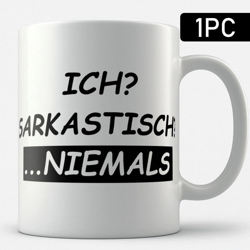 Tailorly White Ceramic 11 oz Mug - Clean White Ceramic Vessel Featuring Bold Black Sarcastic Printed Message Mug
